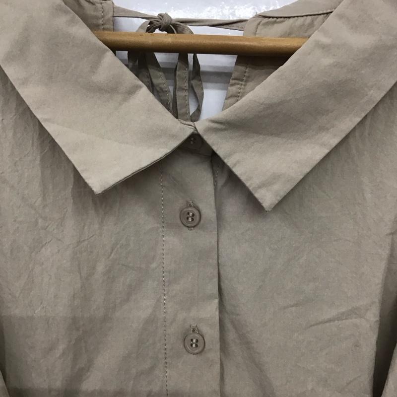 ムルーア MURUA シャツ、ブラウス 長袖 012010400601 ウエストシェイプオーバーシャツ FREE 無地 ベージュ / ベージュ /  レディース USED 古着 中古 10146772