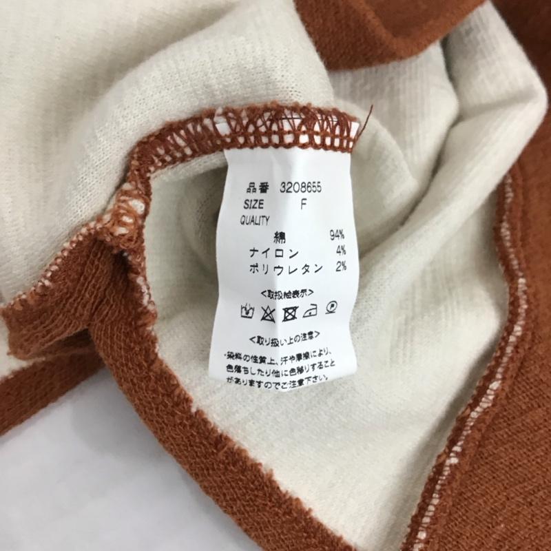 ひより HIYORI カットソー 半袖 半袖カットソー 無地Tシャツ タートルネックカットソー FREE 無地 茶 / ブラウン /  レディース USED 古着 中古 10118613