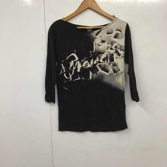 ディーゼル DIESEL Tシャツ 七分袖 S ロゴ、文字 黒 / ブラック /  レディース USED 古着 中古 10130611