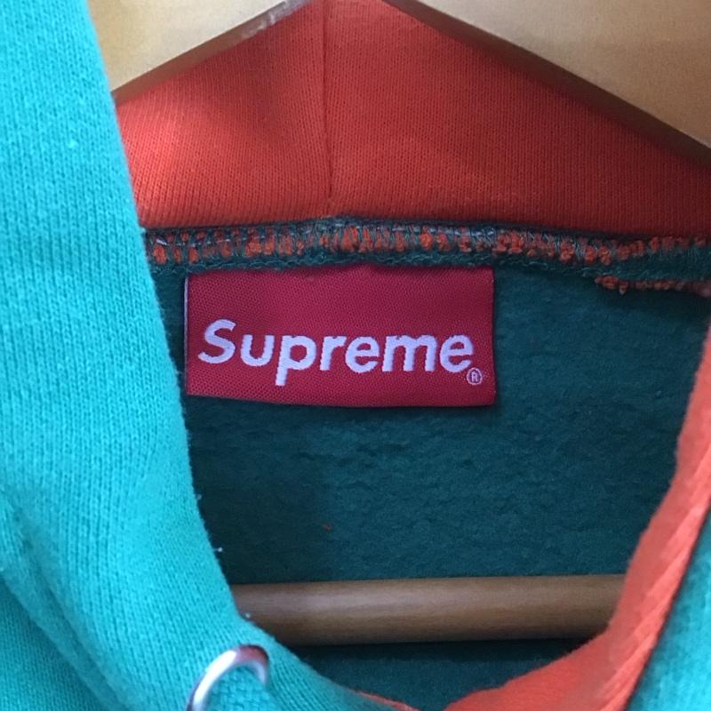 シュプリーム Supreme パーカー 長袖 長袖パーカー プルオーバーパーカー スウェット M ロゴ、文字 橙 / オレンジ / X 緑 / グリーン /  メンズ USED 古着 中古 10146235