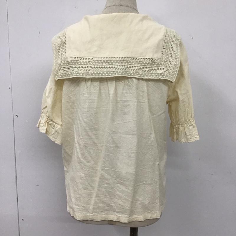 エヘカソポ ehka sopo シャツ、ブラウス 半袖 FREE 無地 オフホワイト / オフホワイト /  レディース USED 古着 中古 10109093