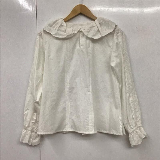 ローリーズファーム LOWRYS FARM シャツ、ブラウス 長袖 5 無地 白 / ホワイト /  ガールズ USED 古着 中古 10131683
