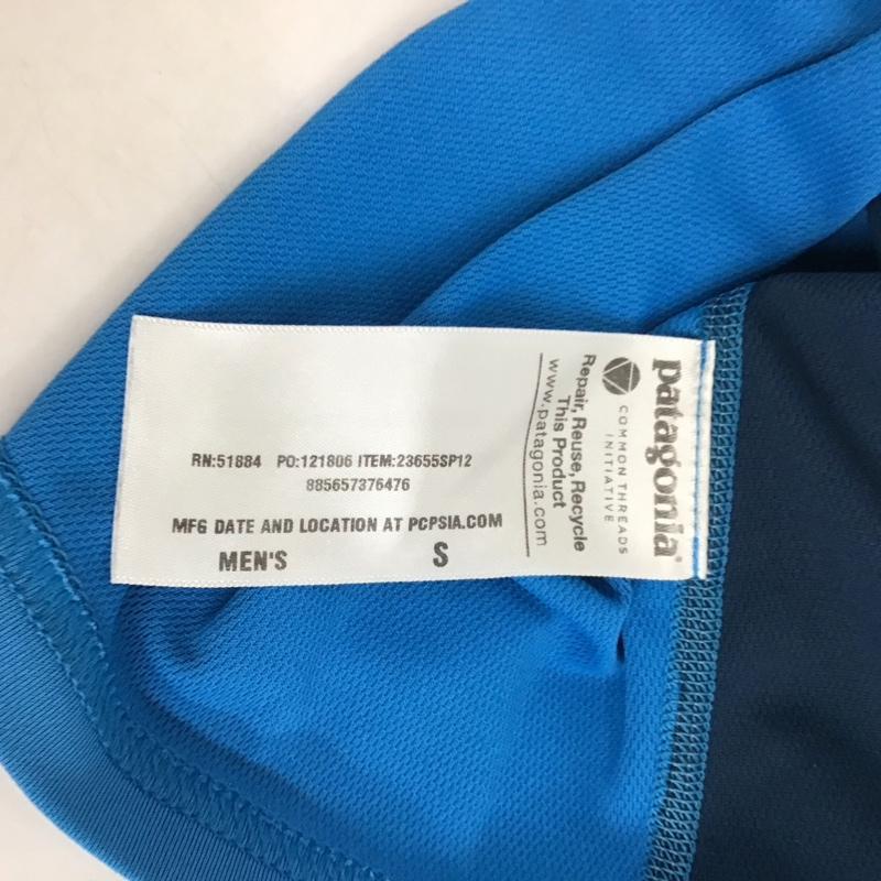 パタゴニア patagonia Tシャツ 半袖 半袖カットソー プリントTシャツ クルーネックカットソー S ロゴ、文字 青 / ブルー / X 紺 / ネイビー /  メンズ USED 古着 中古 10130464