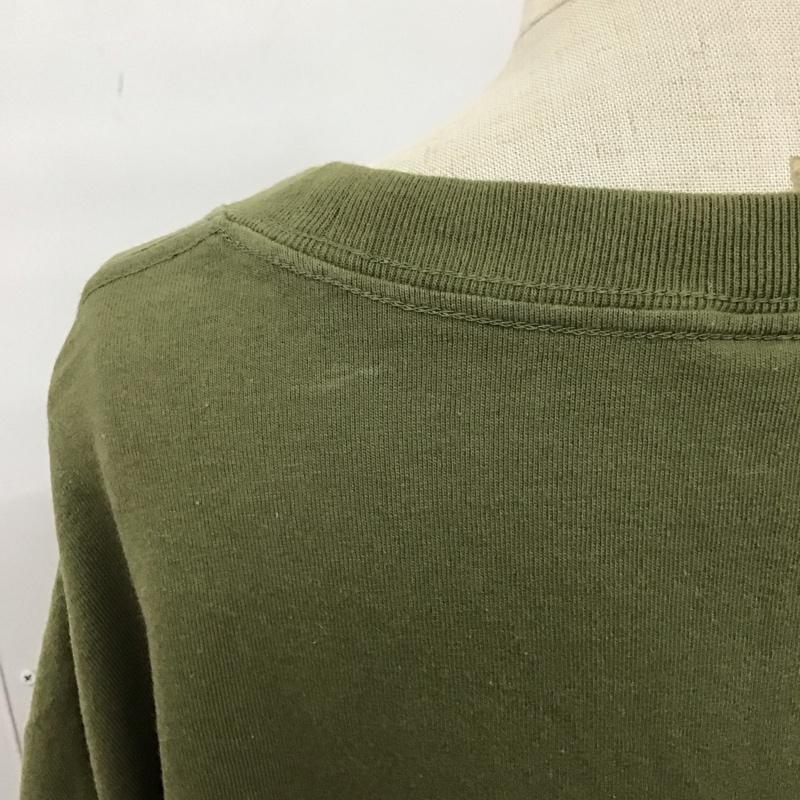 チャンピオン Champion ワンピース ひざ丈スカート CWSP30C Tシャツワンピース カットソー FREE ロゴ、文字 カーキ / カーキ /  レディース USED 古着 中古 10113810