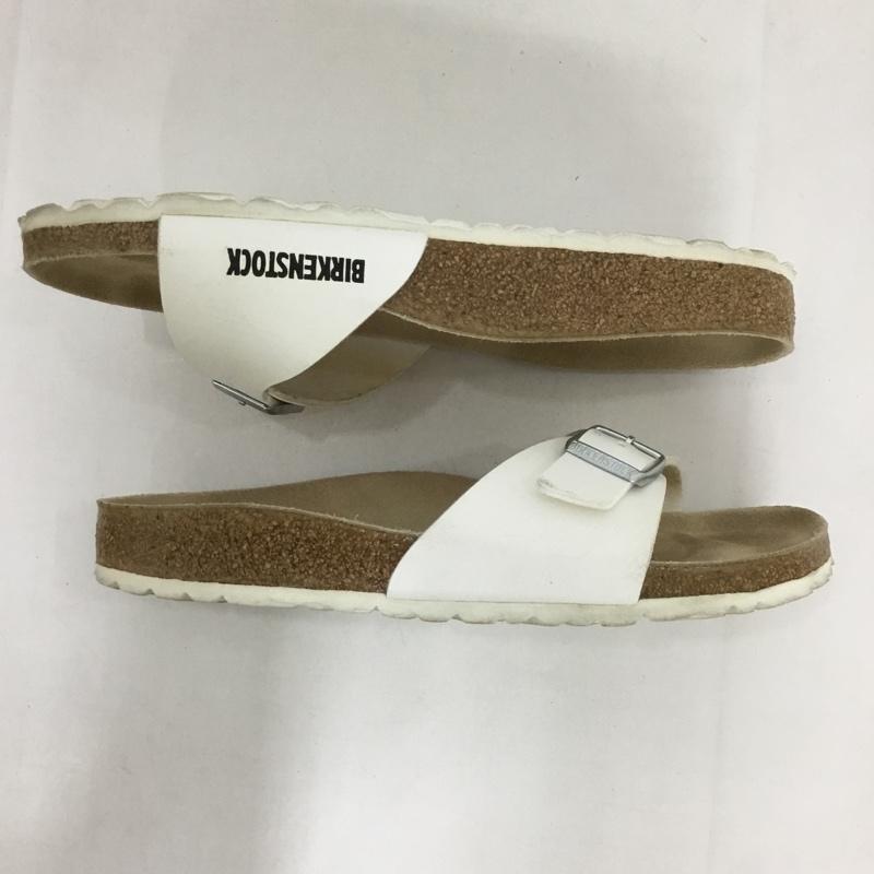 ビルケンシュトック BIRKENSTOCK サンダル サンダル MADRID 24 37 24.0cm ロゴ、文字 白 / ホワイト /  レディース USED 古着 中古 10124372