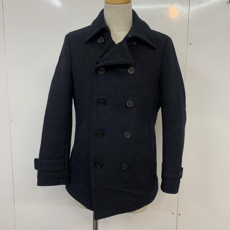 シップス SHIPS コート ピーコート S 無地 紺 / ネイビー /  メンズ USED 古着 中古 10041283