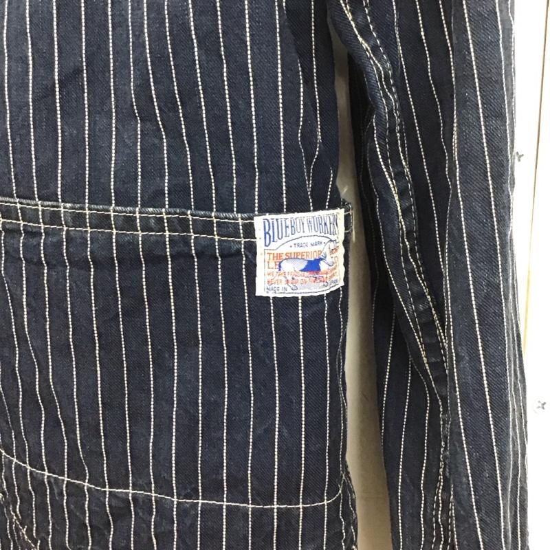 プレミアムムードデニムスーペリア PREMIUM MOOD DENIM SUPERIOR ジャケット、上着 ジャケット、ブレザー カジュアルジャケット アウター カラージャケット 1 ストライプ インディゴ / インディゴ /  メンズ USED 古着 中古 10145821