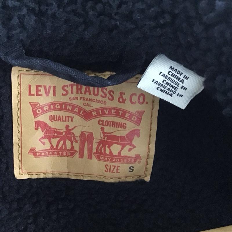 リーバイストラウスアンドコー Levi Strauss & co. ジャケット、上着 ジャケット、ブレザー デニムジャケット Gジャン アウター 裏地ボア S ロゴ、文字 黒 / ブラック /  メンズ USED 古着 中古 10139052