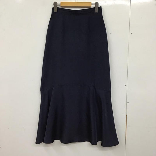 グリーンレーベルリラクシング green label relaxing スカート ロングスカート 3624-699-2289 38 無地 紺 / ネイビー /  レディース USED 古着 中古 10137276