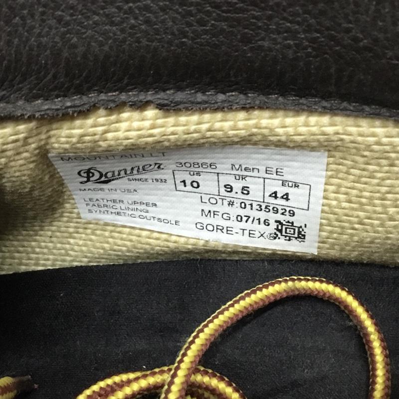 ダナー Danner ブーツ ショートブーツ 30866 MOUNTAIN LIGHT マウンテンブーツ US10 箱有 US：10 ロゴ、文字 茶 / ブラウン /  メンズ USED 古着 中古 10115235