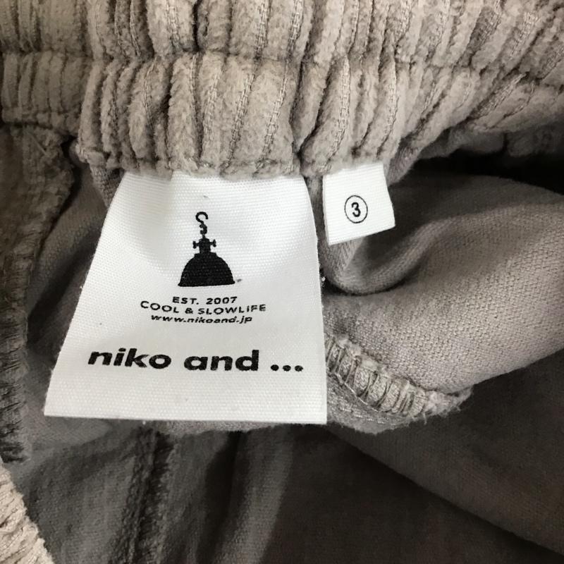 ニコアンド niko and... ボトムス ボトムス ST76DL06SW 3種のハギハギコールパンツ ワイドパンツ コーデュロイ 3  ベージュ / ベージュ /  レディース USED 古着 中古 10118813