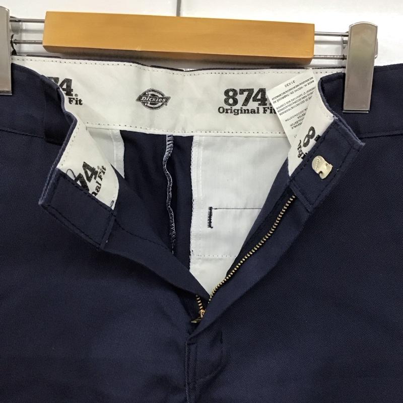 ディッキーズ Dickies パンツ ワークパンツ、ペインターパンツ ワークパンツ ワイドパンツ カジュアルパンツ チノパン 31インチ 無地 紺 / ネイビー /  メンズ USED 古着 中古 10143517