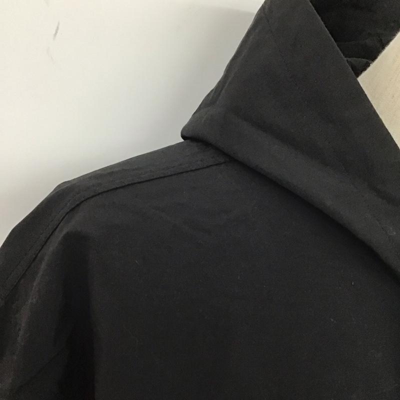 キャスパージョンアイバー CASPER JOHN AIVER シャツ、ブラウス 半袖 半袖ロングシャツ パーカー付きシャツ 前開シャツ 無地 黒 / ブラック /  メンズ USED 古着 中古 10107488