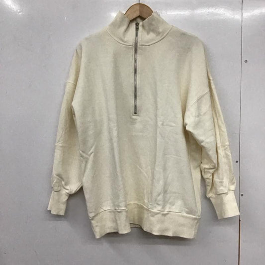 ジーナシス JEANASIS トレーナー 長袖 JS064199MN ハーフジップ FREE 無地 白 / ホワイト /  レディース USED 古着 中古 10134592