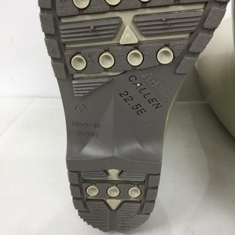 アキレス achilles 長靴、レインシューズ 長靴、レインシューズ Callen 22.5cm 22.5cm ロゴ、文字 ベージュ / ベージュ /  レディース USED 古着 中古 10138317