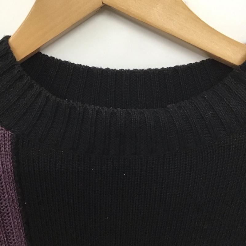 ウ゛ァルゴ VIRGO ニット、セーター 長袖 長袖ニットカットソー クルーネック セーター 2 無地 黒 / ブラック / X 紫 / パープル / X 灰 / グレー /  レディース USED 古着 中古 10142032