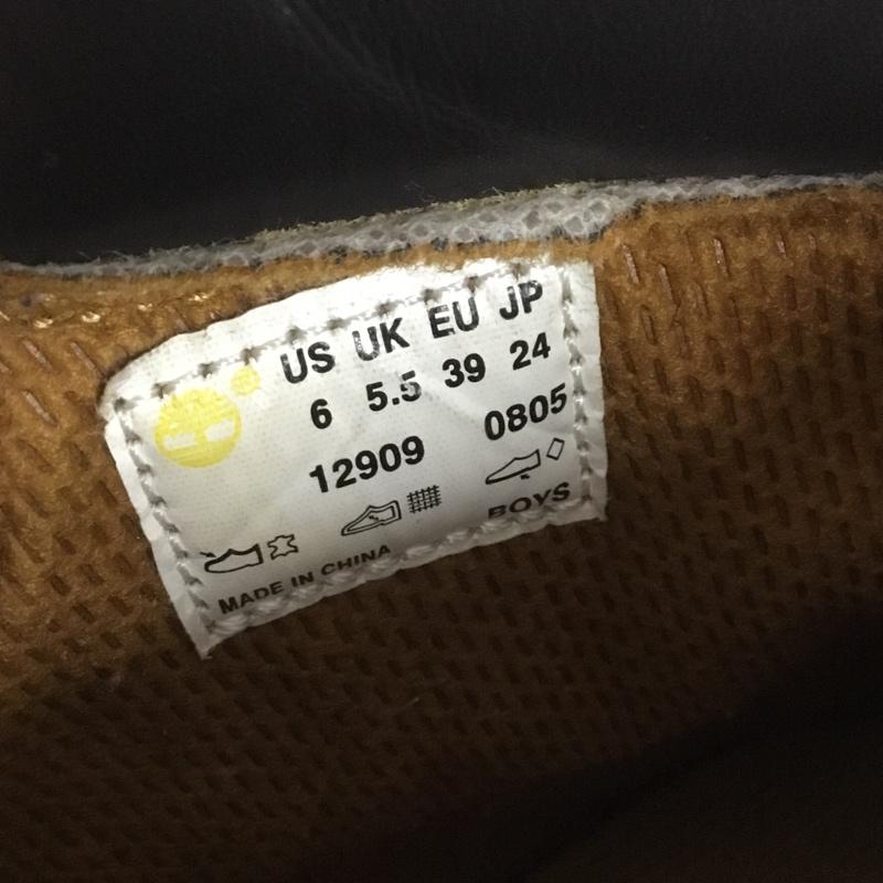 ティンバーランド Timberland ブーツ ショートブーツ 12909 6in Premium Boot 24cm 24.0cm ワンポイント キャメル / キャメル /  レディース USED 古着 中古 10140037