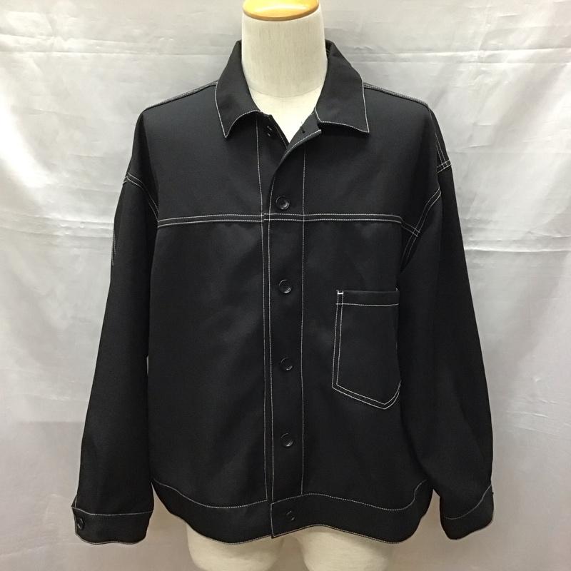 レイジブルー RAGEBLUE ジャケット、上着 ジャケット、ブレザー rb030183ad ステッチショートブルゾン 長袖シャツジャケット M 無地 黒 / ブラック /  メンズ USED 古着 中古 10118411