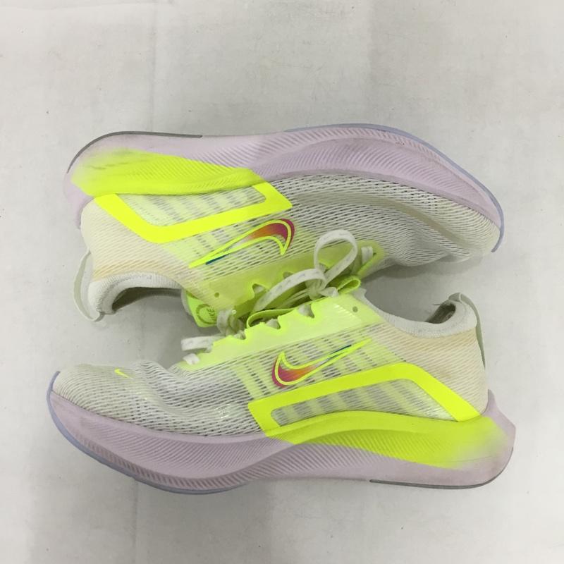 ナイキ NIKE スニーカー スニーカー DN2658-101 W ZOOM FLY 4 Premium 23.5cm 23.5cm ロゴ、文字 白 / ホワイト / X 黄 / イエロー /  レディース USED 古着 中古 10150964