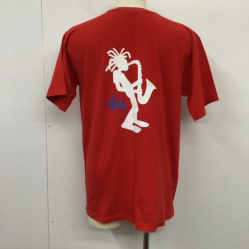 ステューシー STUSSY Tシャツ 半袖 L プリント X ロゴ、文字 赤 / レッド /  メンズ USED 古着 中古 10117210