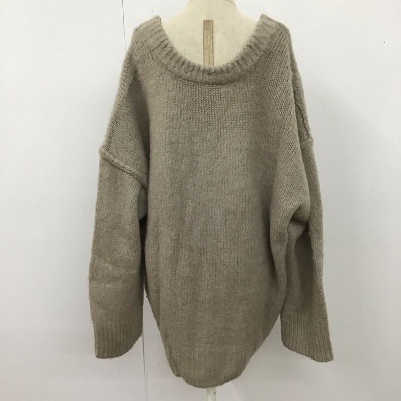 フリークスストア FREAK S STORE カーディガン 長袖 1334248900342 深Vネック シャギーニット 2wayカーディガン 前後着 FREE 無地 灰 / グレー /  レディース USED 古着 中古 10122634