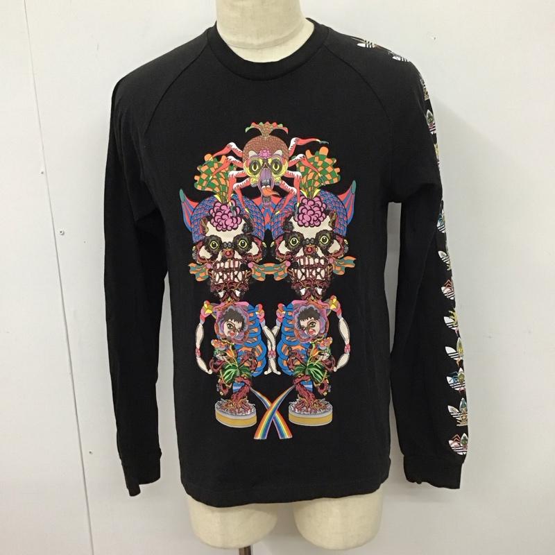 アディダス adidas Tシャツ 長袖 dy6690 TANAAMI CALI LS TEE L プリント 黒 / ブラック /  メンズ USED 古着 中古 10112005