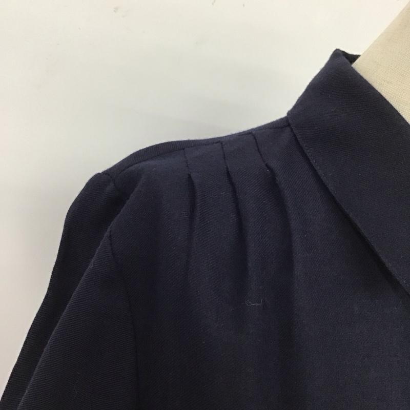 ナチュラルビューティーベーシック NATURAL BEAUTY BASIC ワンピース ひざ丈スカート M 無地 紺 / ネイビー /  レディース USED 古着 中古 10110335
