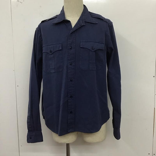 ポロラルフローレン POLO RALPH LAUREN シャツ、ブラウス 長袖 長袖シャツ 無地シャツ カラーシャツ L 無地 紺 / ネイビー /  メンズ USED 古着 中古 10127412