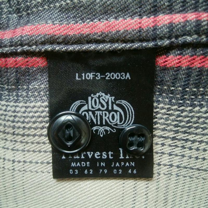 ロストコントロール LOST CONTROL シャツ、ブラウス 長袖 1 チェック ベージュ / ベージュ / X 茶 / ブラウン / X 赤 / レッド /  メンズ USED 古着 中古 10008452