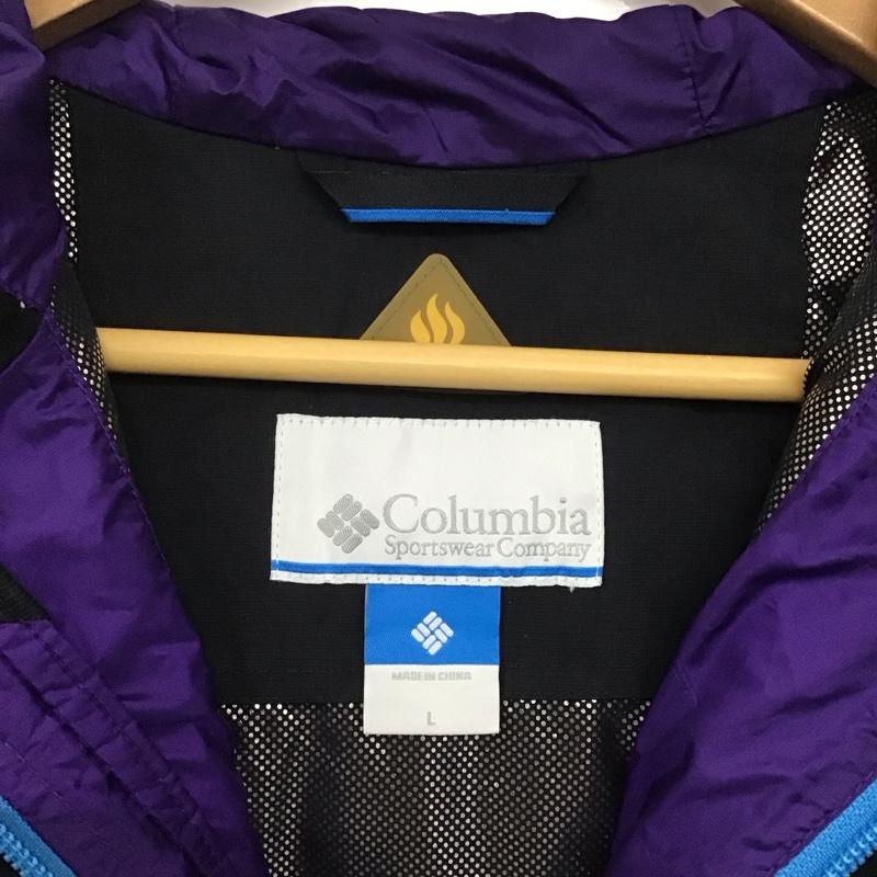 コロンビア Columbia ジャケット、上着 ジャケット、ブレザー 211 pm2576 ナイロンジャケット ジップアップパーカー アウター L ロゴ、文字 黒 / ブラック /  メンズ USED 古着 中古 10145663