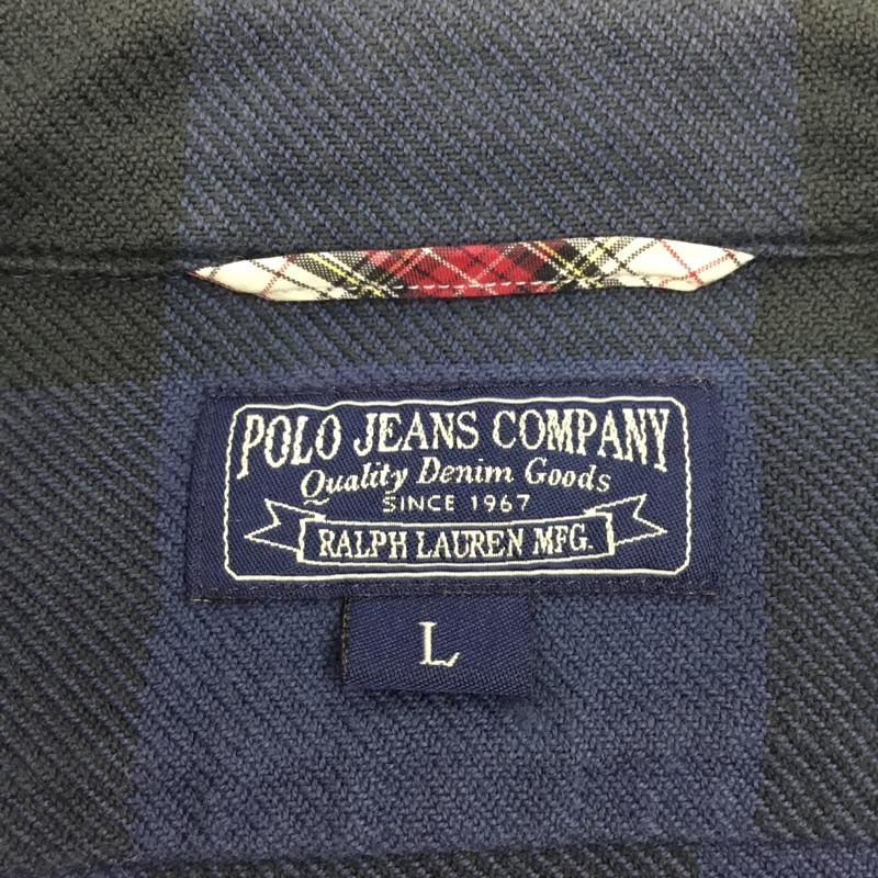 ポロジーンズカンパニー POLO JEANS COMPANY シャツ、ブラウス 長袖 長袖シャツ カラーシャツ ポケットシャツ 長袖カットソー チェックシャツ L チェック マルチカラー / マルチカラー /  メンズ USED 古着 中古 10109466