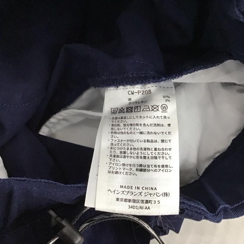 チャンピオン Champion ボトムス ボトムス CW-P208 ワイドパンツ L ワンポイント 紺 / ネイビー /  レディース USED 古着 中古 10122146