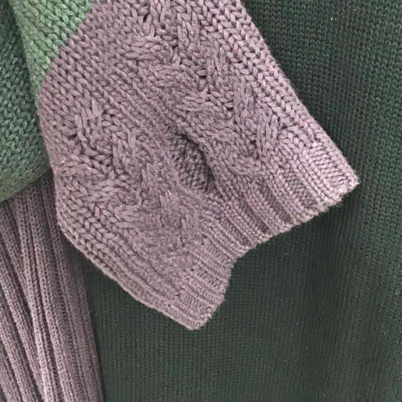 ウ゛ァルゴ VIRGO ニット、セーター 長袖 長袖ニットカットソー クルーネック セーター 2 無地 黒 / ブラック / X 紫 / パープル / X 灰 / グレー /  レディース USED 古着 中古 10142032