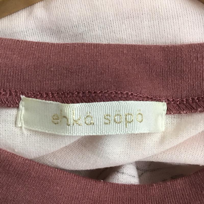 エヘカソポ ehka sopo Tシャツ 半袖 FREE プリント 桃 / ピンク /  レディース USED 古着 中古 10133833