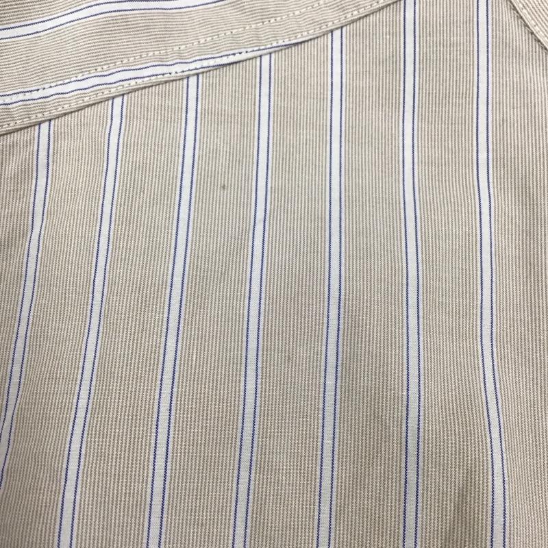 シップス SHIPS シャツ、ブラウス 長袖 111-10-0403 バンドカラー L ストライプ ベージュ / ベージュ /  メンズ USED 古着 中古 10112397