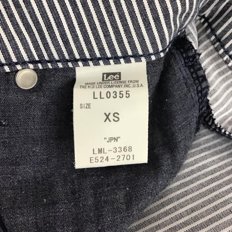 リー Lee スカート ひざ丈スカート LL0355 ペンシルスカート ストレッチ XS ストライプ 白 / ホワイト / X 紺 / ネイビー /  レディース USED 古着 中古 10112991