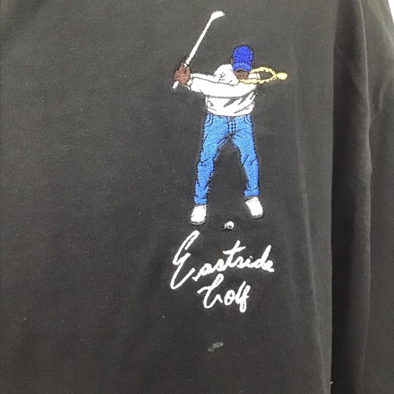 イーストサイドゴルフ Eastside Golf Tシャツ 半袖 MC1086 刺繍 ロゴ クルーネック XL ワンポイント 黒 / ブラック /  メンズ USED 古着 中古 10107411
