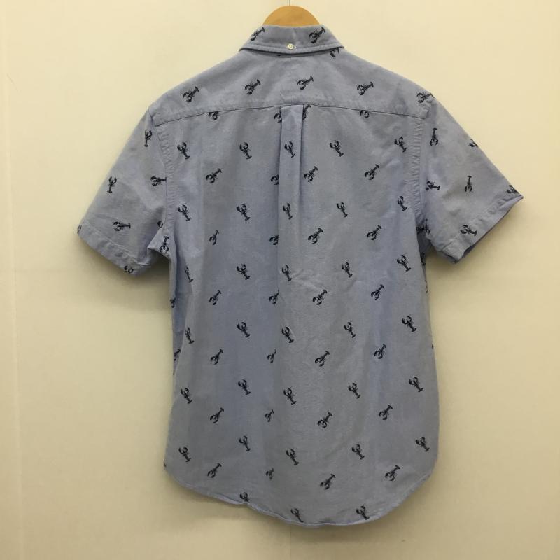ラルフローレン RALPHLAUREN ポロシャツ 半袖 M 総柄 青 / ブルー / X 水色 / ライトブルー / X 紺 / ネイビー /  メンズ USED 古着 中古 10130864