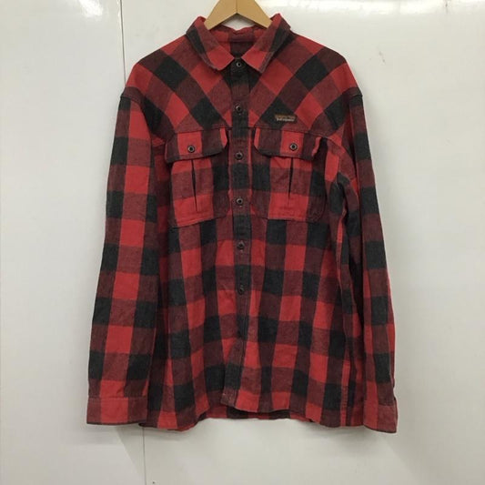 パタゴニア patagonia シャツ、ブラウス 長袖 長袖シャツ チェックシャツ カラーシャツ L チェック 赤 / レッド / X 黒 / ブラック /  メンズ USED 古着 中古 10134700
