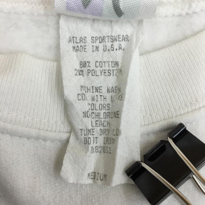 ユーズドクロージング used clothes トレーナー 長袖 USA製 M 花柄 白 / ホワイト /  レディース USED 古着 中古 10142211