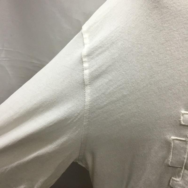 ディーゼル DIESEL カットソー 長袖 長袖カットソー クルーネックカットソー ロングスリーブカットソー プリントTシャツ L ロゴ、文字 白 / ホワイト /  メンズ USED 古着 中古 10118725