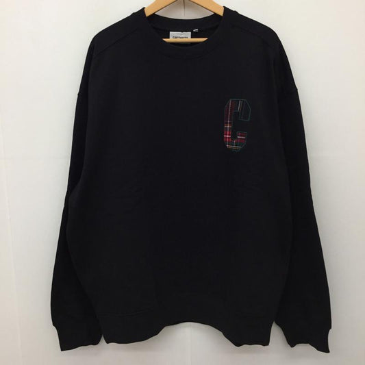 カーハートダブリューアイピー Carhartt WIP トレーナー 長袖 I032456 WILES SWEATSHIRT Hamilton XL ロゴ、文字 黒 / ブラック /  メンズ USED 古着 中古 10139076