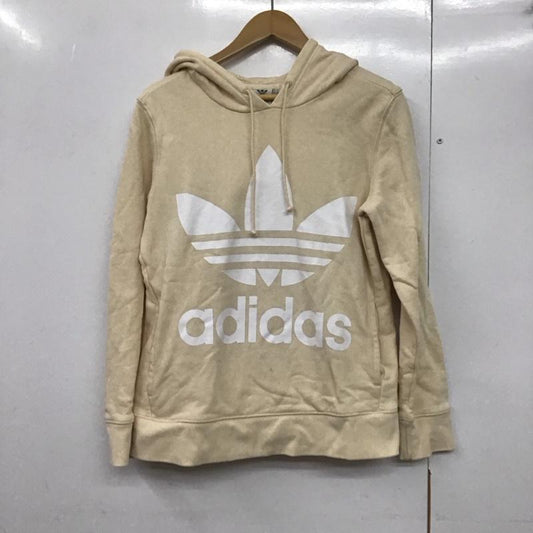 アディダス adidas パーカー 長袖 CE2414 ビッグロゴパーカー ロゴ、文字 X プリント ベージュ / ベージュ /  レディース USED 古着 中古 10141719