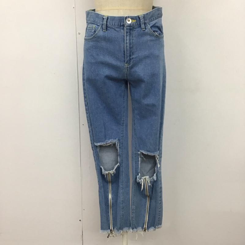 リルリリー lilLilly パンツ デニム、ジーンズ L18SS-PT201 ストレッチ M ダメージ加工 青 / ブルー /  レディース USED 古着 中古 10117236
