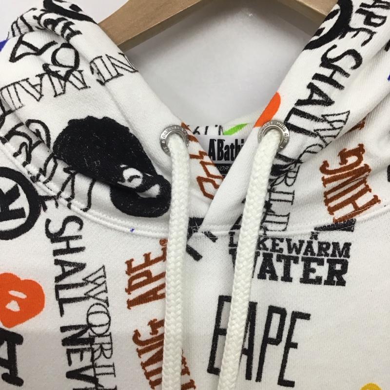 アベイシングエイプ A BATHING APE パーカー 長袖 001PPK301301M HAND DRAW PULLOVER HOODIE プルオーバー 裏毛 M 総柄 マルチカラー / マルチカラー /  メンズ USED 古着 中古 10144710
