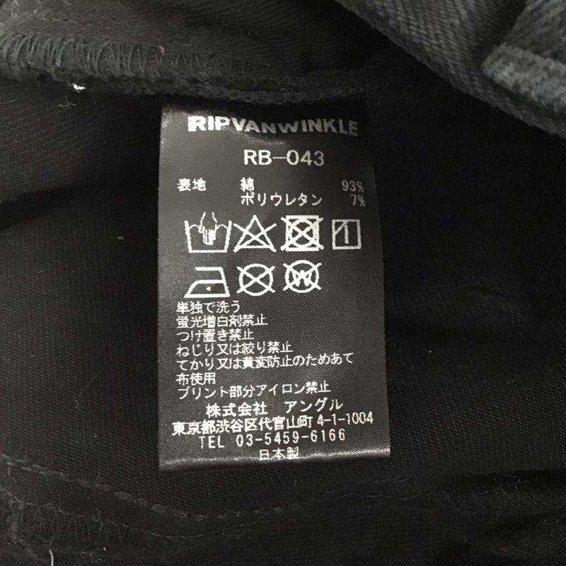 リップヴァンウィンクル ripvanwinkle パンツ デニム、ジーンズ カジュアルジーンズ スリムパンツ ストレッチパンツ 3 無地 黒 / ブラック /  メンズ USED 古着 中古 10144811