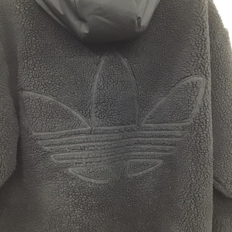 アディダス adidas ジャケット、上着 ジャケット、ブレザー a6a001 ポリエステルジャケット ジップアップジャケット スタンドカラー XL ロゴ、文字 黒 / ブラック /  メンズ USED 古着 中古 10132833