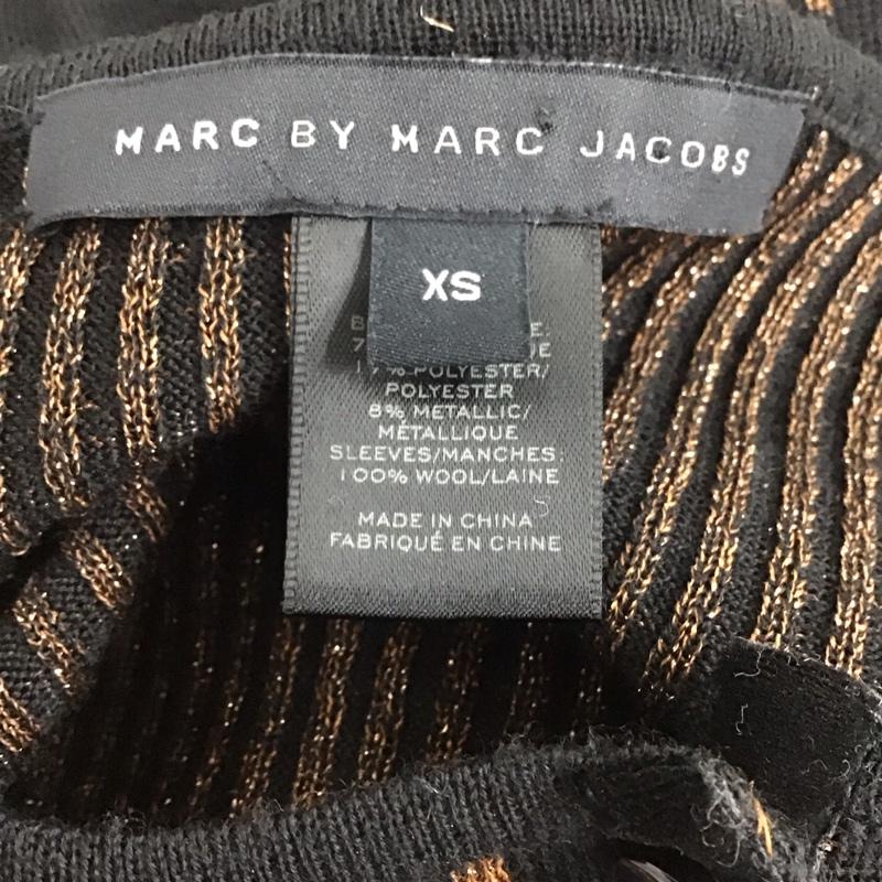 マークバイマークジェイコブス MARC by MARC JACOBS カーディガン 長袖 M1122754 12 ウール混 クルーネック XS  黒 / ブラック / X 茶 / ブラウン /  レディース USED 古着 中古 10116726