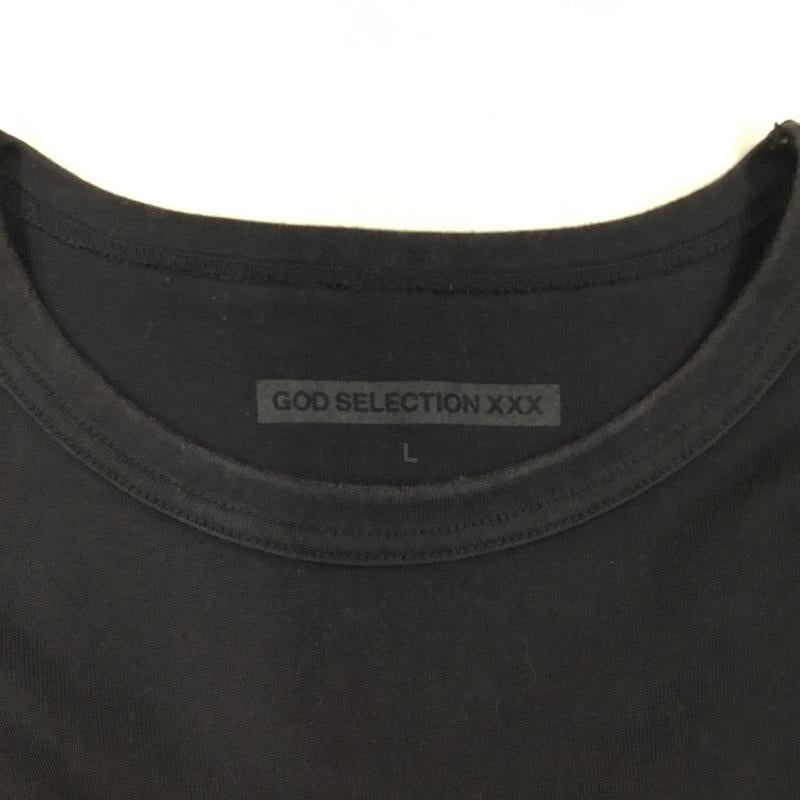 ゴッドセレクショントリプルエックス GOD SELECTION XXX カットソー 長袖 長袖カットソー クルーネックカットソー ロングスリーブカットソー プリントTシャツ L プリント 黒 / ブラック /  メンズ USED 古着 中古 10118639