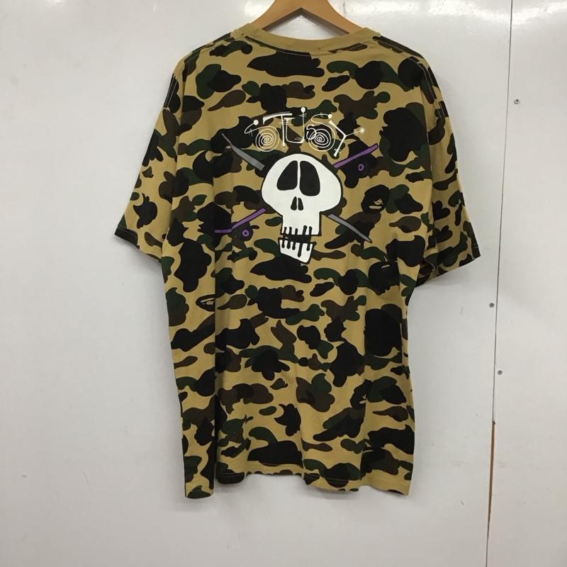 アベイシングエイプ A BATHING APE Tシャツ 半袖 半袖カットソー プリントTシャツ クルーネックカットソー XL 総柄 マルチカラー / マルチカラー /  メンズ USED 古着 中古 10135492
